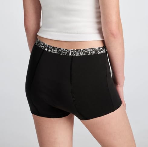 Thinx Teens Period Underwear Overnight Boyshort, Leakproof, Reusable, Holds 12 Tampons, Odor Control