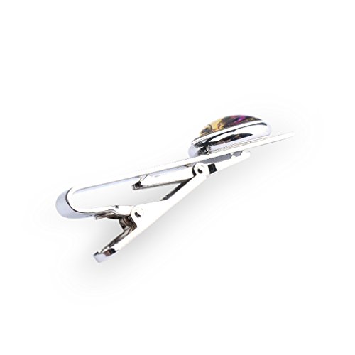 Zunon Game Console Button Cufflinks & Tie Clip Groom Groomsmen Team Wedding Anniversary Party Gifts Glass Dome (Silver Cufflink Tieclip Set) #TOP1