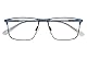 Dakota Quadratisch Metall Brillen in Navy für Herren, Brille mit Sehstärke, optional mit Sonnenbrillen tönung oder Blaulichtfilter (Modell DKO-AOM 08-206)