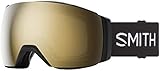 Smith I/O MAG XL Asian Fit Snow Goggle - Black | Chromapop Sun Black Gold Mirror + Extra Lens