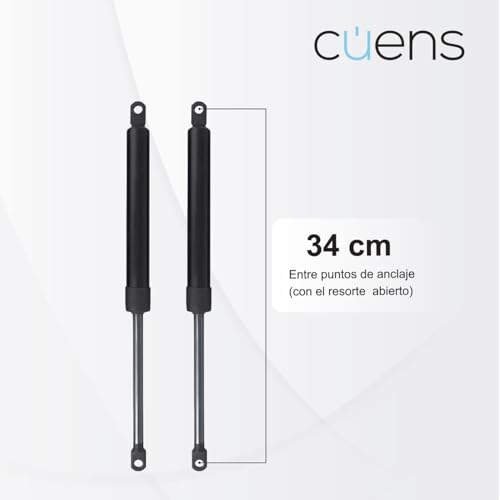 Miniatura 9 de Juego De 2 Amortiguadores O Resortes De Gas Para Canapés De 1150n - Brida M-8 - Ideal Para Canapés De 135cm - Cuens