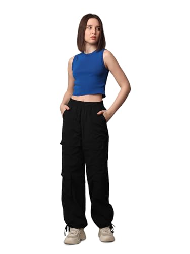 Image of ONLY Women's Rayon Blend Slim Fit Casual Crop Tank Top