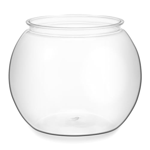 UKCOCO Goldfish Bowl Fish Bowl:Transparent PET Fish Bowl Small Round Goldfish Tank Desktop Small Aquarium Tank for Betta Fish/Goldfish