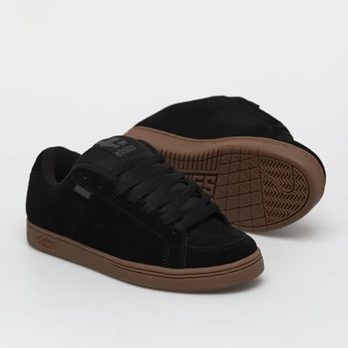 Image of Etnies Kingpin - Classic Skate Heritage Fashion Style with on-Trend Puffy Look, Reinforced Cupsole - Black /Dark Grey /Gum - 10