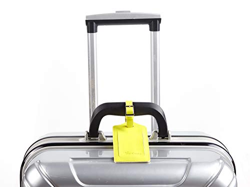 Travelambo Luggage Tag Faux Leather For Suitcase Women Kids Funny Cute (Light Yellow) #TOP4