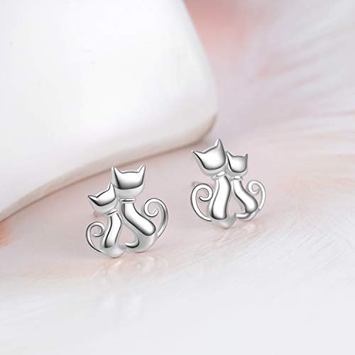 LUHE Owl/Dragonfly/Bee Stud Earrings Sterling Silver Cute Animal Earrings with Gemstone Jewelry Gift for Women4