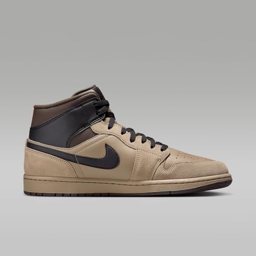 Air Jordan 1 Mid Men's Shoes (HV6422-200, Khaki/Baroque Brown/Gum Light Brown/Black)3