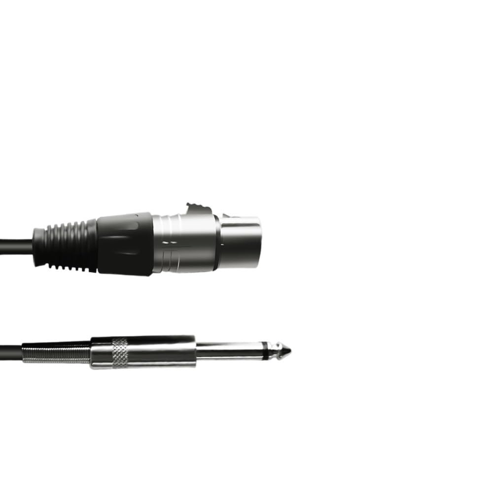 Mikrofonkabel, 6,35/6,5 mm Stecker auf XLR-Buchse, 10 m (5 m)