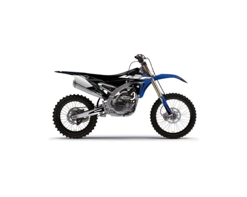 Kit déco Yamaha 450 YZF halftone noir bleu pour masquer rayures moto