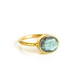 Oval Birthstone Ring Bezel Set in Vermeil Gold, Sterling Silver, or Rose Gold, Stacking Birthstone R