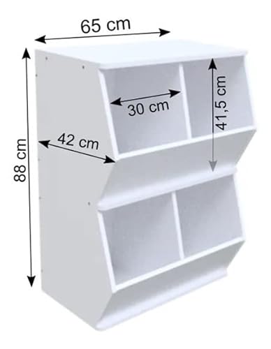 Kit com 3 Organizadores Para Brinquedos 100% MDF