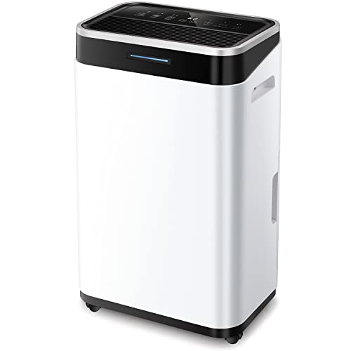 Dehumidifier, ZAFRO 3500 Sq. Ft 45 Pints Dehumidifier for Home, Basement and Large Room with Drain Hose, Dehumidifier with Auto or Manual Drainage, 3 Working Modes/Auto Defrost/Dry Clothes Function/12H Timer, White Dehumidifier, ZAFRO 3500 Sq. Ft 45 Pints Dehumidifier for Home, Basement and Large Room with Drain Hose, Dehumidifier with Auto or Manual Drainage, 3 Working Modes/Auto Defrost/Dry Clothes Function/12H Timer, White