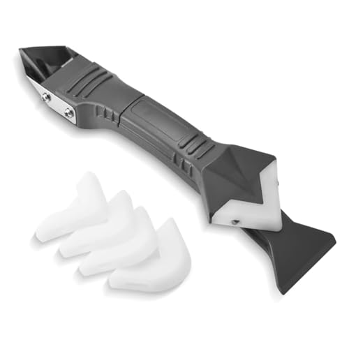 IEBTAWN 1 Pieza Espátula Para Silicona 5 En 1, Herramientas Para Calafateo, Eliminación De Tira De Siliconapara Sellador, De Calafateo Cemento Rascador Alisador De Silicona, Para Cocina, Baño, Ventana