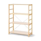 無印良品 パイン材ユニットシェルフ 中 幅86×奥行39.5×高さ120cm 61182292 ウォールシェルフ 棚 本棚