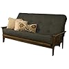 Kodiak tucson queen futon frame and mattress set wood futon with mattress included in charcoal color  urban country home decor