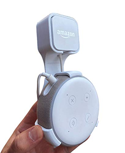 Suporte All in one de Tomada para Amazon Alexa Echo Dot 3 modelo clássico (branco)