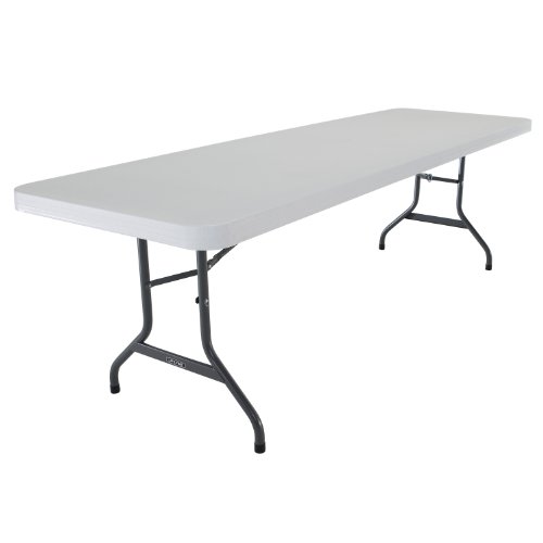 Lifetime 22980 Folding Utility Table, 8 Feet, White Granite, 96'''