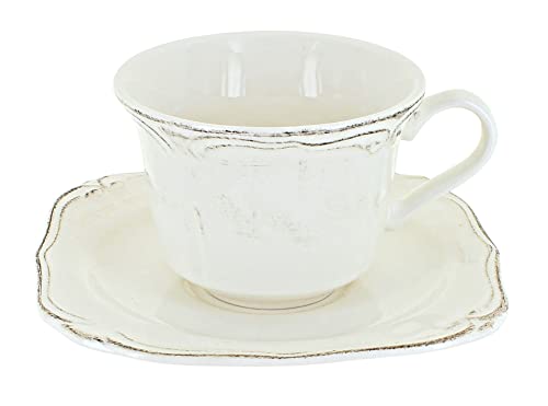 Blue Rose Polish Pottery Country Chic Cup & Saucer