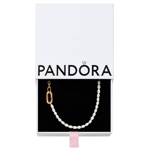 PANDORA ME Slim Treated Freshwater Cultured Pearl Necklace - Necklace for Women - Gift for Her Shine with Freshwater Pearl - With Gift Box - 17.7
