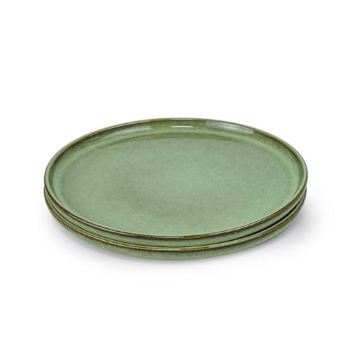 Cuisine Art Lara Stoneware Side Plate - 21cm Light Green Durable & Stylish for Everyday Dining (Set of 1)