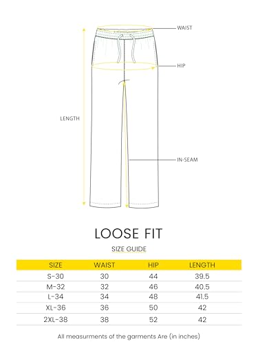 Image of Beyoung Cotton Loose Fit Pyjama For Men | Pure Cotton | Elasticated Waistband | Casual Style | Nightwear For Men | Lounge Pants