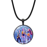 BCFSITNBH Huntrix Necklace Saja Boys Cute Derpy Tiger Huntrix Huntr/X Merch Pendant Necklace Cosplay Party Costume Accessories for Fans, Women, Girl A03