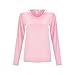 Women's Plus Size Lightweight Base Layer Top Long Sleeve Shirt for Comfortable All-Day Wear (L) Pink