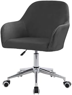 ZHUIYUAN Velvet Office Chair Slipcover with Arms,Cover Chair for Vanity,Modern Office Computer Chair Protector,Stretch Wingback Dining Chair Cover Protector for Home Kitchen Living Room