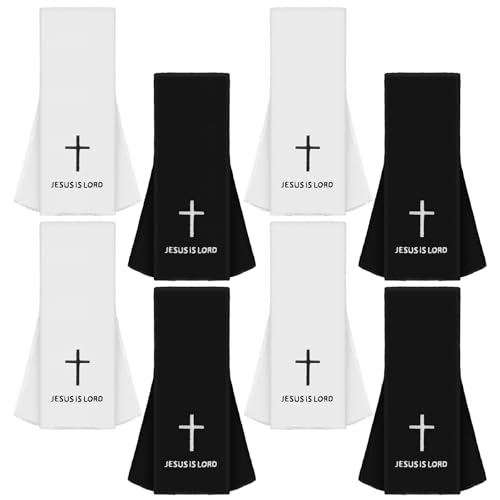 VitalCozy 8 Pcs Christian Cross Football Towel Easter Gift for