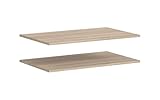 xonox.home – Schrank-Zubehör Einlegeboden-Set Kopenhagen 2X 78x48 cm in Sonoma Eiche – 2er Pack Fachboden/Regalboden für 3-türigen Kleiderschrank – Ersatzboden für Ihre Schrankkombination