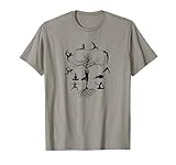 Yoga Poses Silhouettes Tree Pose Vrksasana T-Shirt