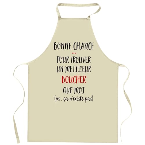 Tablier de cuisine Boucher Planetee drôle vêtement protection taches