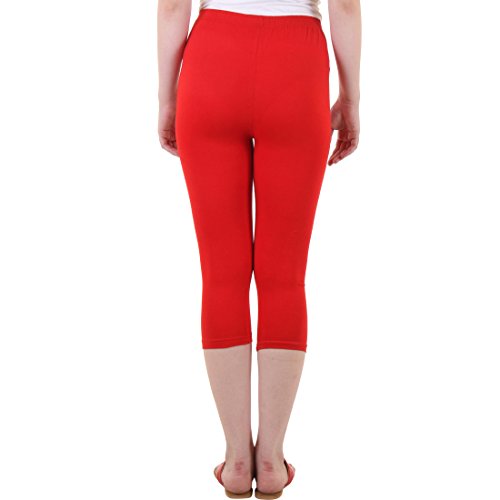 Image of DIAZ Women's Super Combed Cotton Elastane Stretch Slim Fit Printed Capri -Pack of 3