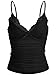 GORGLITTER Damen Y2k Camisole Spaghettiträger Tops Crop Top V-Ausschnitt Oberteil mit Kontrast Spitze Schwarz XS Baby,Schwarz günstig Kaufen-GORGLITTER Damen Y2k Camisole Spaghettiträger Tops Crop Top V-Ausschnitt Oberteil mit Kontrast Spitze Schwarz XS
