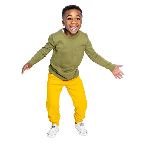 Image of Mightly Boys and Girls' Long Sleeve Raglan Shirt | Organic Cotton, Colorful Casual Stylish Clothes, Soft&Fresh Crew Neck Tee