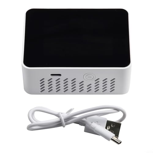 Oniissy Détecteur de dioxyde de carbone 3 en 1, moniteur de qualité de l'air avec compteur de température et d'humidité, capteur intérieur de 400 à 5000 ppm, écran couleur LCD, 1200 mAh (blanc)