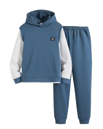 Boys Clothes Kids Boys Sweatsuit Fall Winter Hooded Tracksuit Sweatshirt Outfits Set Boy Clothes Size 7-14