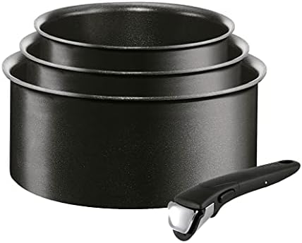 Tefal Ingenio Expertise L6509503 Set of 3 Saucepans + 1 Handle Black 16/18/20 cm
