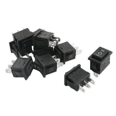Commutateur SPDT interrupteur à bascule 3 broches AC250V 6A pour bateaux et circuits x10