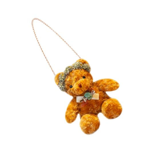 Sac bandoulière ours en peluche marron de 40 cm pour fille