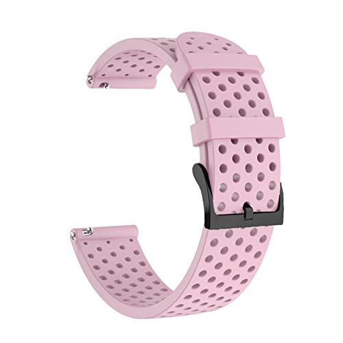 Bracelet montre 20mm étanche en silicone rose pour Polar Ignite