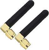 Shopcorp SMA Male Antenna – 900-1800 MHz Omnidirectional Antenna with L-Type Connector, 2.5 dBi Gain, GSM CDMA WCDMA (2 Pack)