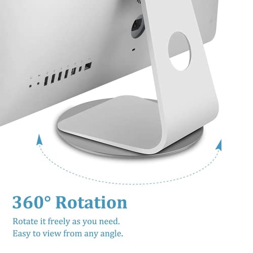 Base giratoria para monitor 360° aluminio plateada miniatura 3