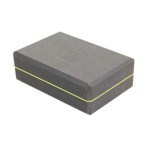 Yoga-Mad 369 Yoga Brick | High Density EVA Yoga Block | 3” x 6” x 9” / 7cm x 15cm x 23cm | Anti-Slip Brick for Yoga, Pilates and Home Workouts | Provides Support for Various Yoga Poses | Grey