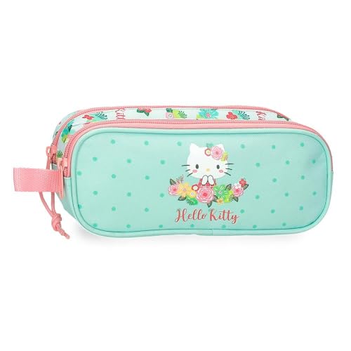 Hello Kitty Floral Kitty Trousse double verte 23 x 9 x...