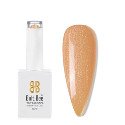 Image of Bolt Bee Jewel Gold Color Gel Nail Polish Soak Off UV Gel DIY at Home Manicure Salon Nail Art