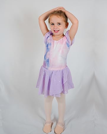 Image of Arshiner Girls Ruffle Sleeve Ballet Dance Dress Tutu Skirted Leotard