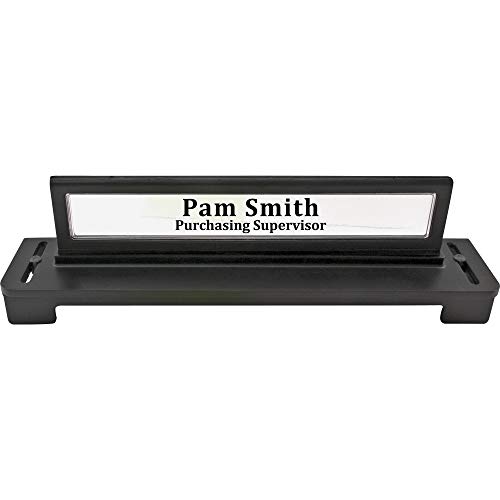 Advantus Top View Two-Sided Cubicle Name Plate/Sign, Black (96095) #1