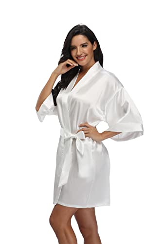 Image of Giova Women Bridal Robe for Bride and Bridesmaid Getting Ready Wedding Party Bathrobe