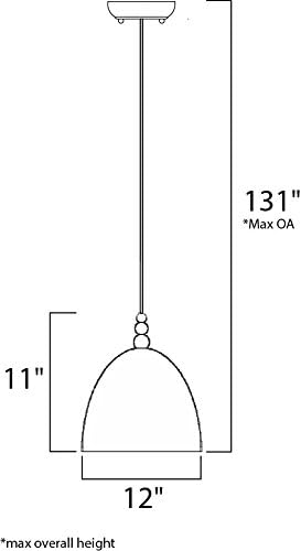 Miniatura 8 de Maxim 12397GYPC Crete JA8 - Lámpara de techo colgante LED con carcasa de hormigón urbano, 1 luz de 11 vatios, 11 pulgadas de alto x 12 pulgadas de